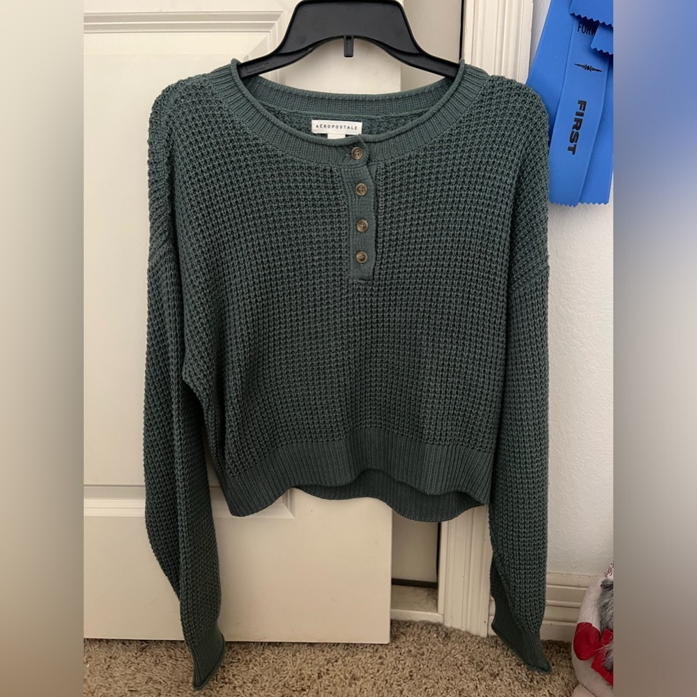 Quarter Button Knit Sweater